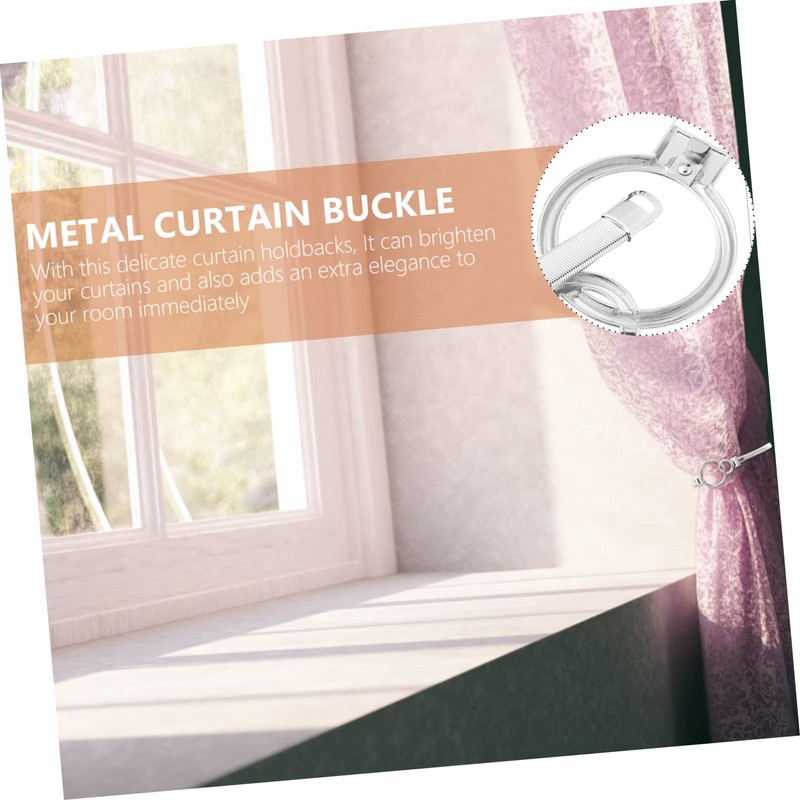 ULTECHNOVO Curtain Tiebacks Simple Design for White Curtains No Drill