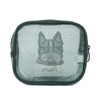 Kusuguru Japan Animal Mode Mesh Fabric Cosmetic Pouch, green