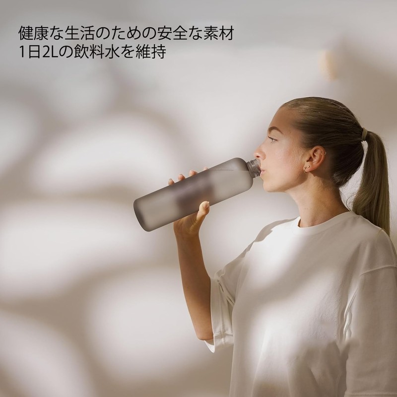KONARO Water Bottle with Time Marker, Water Bottle, Large Capacity,