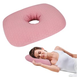 Blublu Park Piercing Kissen Mit Loch,Für Ohr Gegen Ohrenschmerzen,Donut Kissen,Ohrkissen,Sleepingring Für Seitenschläfer Zur Schmerzlinderung Im Ohr,Donut Ohrenkissen(Rosa)