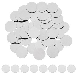DICOSMETIC 100Pcs Metal Round Circle Plate 12mm Stainless Steel Blank Coins Round Blanks Tag Circle Stamping Pieces for DIY Jewelry Making, No Hole