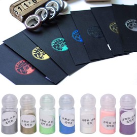 Embossing Powder Embossed Decoration Supplies Embossed Convex Transparent Color 10Ml Colored Tinted Hued Ornaments Kit Accessories