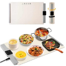 Electric Food Heating Mat- Portable & Foldable Lunch Warmer Pad for Travel, Camping, Office- USB Powered- Lightweight and Easy to Clean