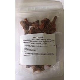 BSD Organics dried Finger Root/Chitharathai Root/Kulanjan Root/Sanna-Dumparashtrakamu/Lesser Galangal/Rasna Root - 100 Gm / 3.5 Oz