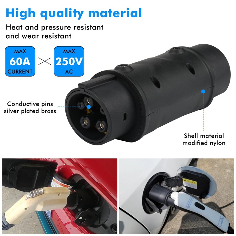 EV Ladekabel Autoladegerät Adapter Typ 2 auf Typ 1, IEC