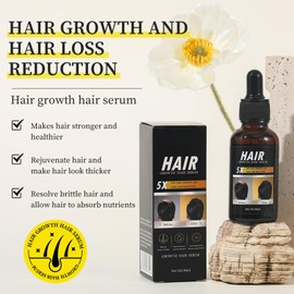 Hair Growth Serum Anti Hair Loss Hair Oil, Organic Natural Hair Loss Treatment for Thin Dry Hair, Nursing Scalp, Promote Natural Hair Growth, Regrowth Hair Serum for Men and Women