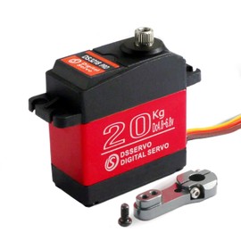 ZOSKAY Servo High Torque Metal Gear Standard Digital Servo 25KG/0.13S 6.8V for 1/8 1/10 RC Cars (20kgPRO Control Angle 270)