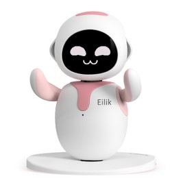 Eilik Eilik C an Desktop Robot Pets for Kids and Adults, Your Perfect Interactive Companion at Home or Workspace, Unique Gifts for Girls & Boys.(Pink Version)