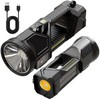 Solar Handheld Flashlight Rechargeable Multi Function High Bright 17000 Lumen