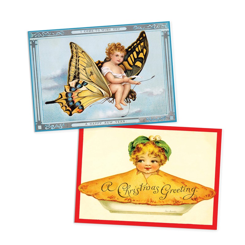 Victorian Postcards Set of 10 - Christmas Cards Pack Weird