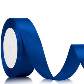 Gift Ribbon Satin Ribbon 22 m Gift Ribbon Wide 20 mm Ribbon Gift Ribbon Wedding Fabric Satin Gift Ribbon for Gift Wrapping, Crafts, Birthday Wedding Decoration (Blue)