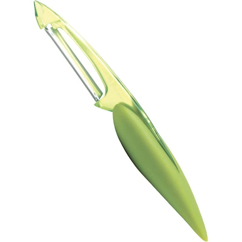 Mastrad Peeler, Stainless Steel, Green, 17 x 2 x 2