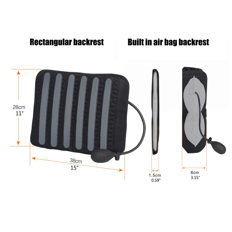 Portable Inflatable Lumbar Support Cushion Ergonomic Back Support Pillow for