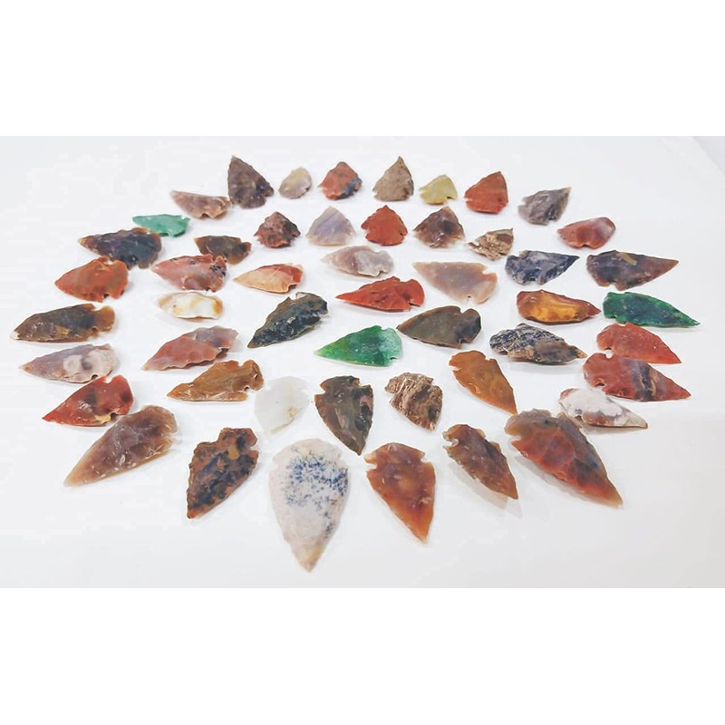 50 PC Lot Flint Arrowhead OH Collection Project Spear DIY