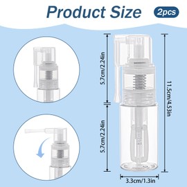 KALIONE 2 Pcs Glitter Duster Sprayer Transparent Craft Glitter Spray Bottle Empty Multi-Purpose Empty Plastic Spray Bottle Portable 35ml Bottles for Craft Scrapbooking Cardmaking