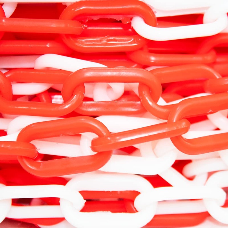 10 Meter 6MM Thickness Plastic Chain - Red & White,