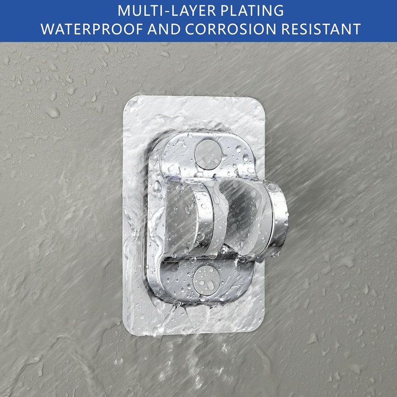 Voolan Self-Adhesive Shower Holder - Adjustable Waterproof Holder for Handheld