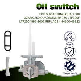 MOPASEN NEW Fuel Valve Petcock For Suzuki King Quad 300 Ozark 250 Quadrunner 250 LTF300F LTF250 1996-2002 Replace # 44300-49B22