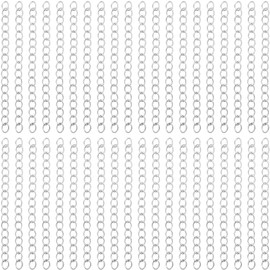 Beebeecraft 1 Box 100 Strands Bracelet Extension Chain 304 Stainless Steel Chain Extender Silver End Chains Jewelry Extender Chains for Jewelry Making Necklace Bracelet Supplies DIY Crafts (47~53mm)