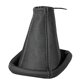 L & P Car Design L&P A0006-3 Gear Stick Gaiter 100% Genuine Leather Black Stitching Grey Replacement Part for Zafira A