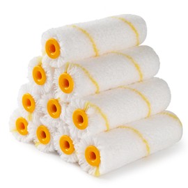 Mister Rui Paint Roller Set 4" Microfibre Roller Sleeves 9mm Nap10 Packs for Painting Semi-Rough Surfaces