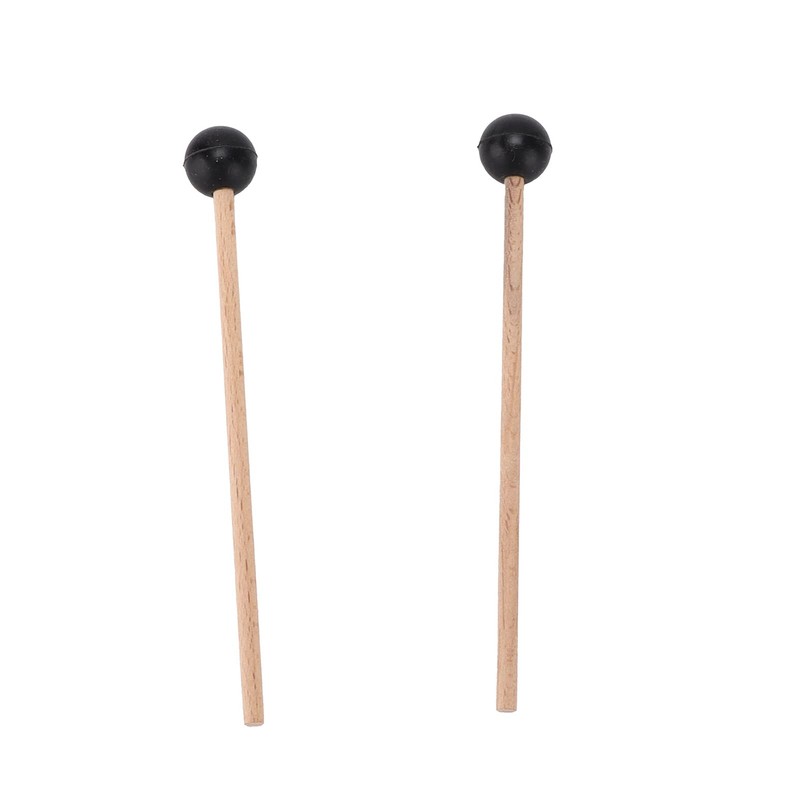 2Pcs Ethereal Drumstick Maple Percussion Drum Sticks Rubber Round Head