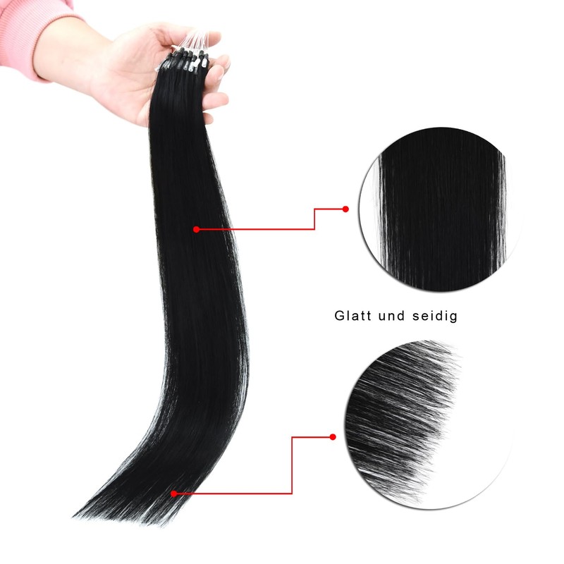 Micro Ring Extensions, Real Hair, Micro Loop Extensions, 50 g,