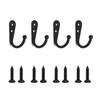 DaiUni Pack of 4 Wardrobe Hooks Wall Hooks Vintage Towel