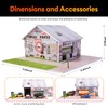 1/64 Diorama,Display Case for Hot Wheels Garage with LED,Storage Case