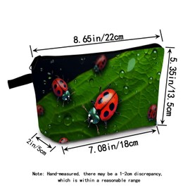 MoCaliduccious Ladybug Makeup Bag for Women Travel Cosmetic Organizer Bag Teacher Appreciation Gifts Small Zipper Toiletry Bag