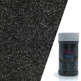 Edible Sanding Sugar Sprinkles for Cookie Decorating, Sugar Sprinkle Mix For Celebration Cakes, Cupcakes, Cookies, 3OZ (Black)