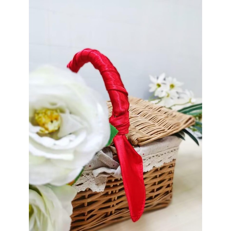 1 Piece of Red Square Satin Scarf Wrap Neck Scarf