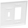 Leviton 2-Gang 1-Toggle 1-Decora/GFCI Device Combination Wallplate, Oversized, Thermoset, Device