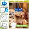 Nuenen 16 Pcs 20 oz Bulk Plastic Snowglobe Tumbler with
