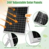 Tujoe 20w Solar Panel 8 Inch Fan, High Velocity Portable