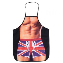 3D Funny Cooking Apron Sexy Man Woman Apron Waterproof Apron(B)