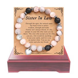 DEFINEY Sister in Law Bracelet with Great Giftss Box - Thoughtful Sister in Law Gifts for Special Occasions