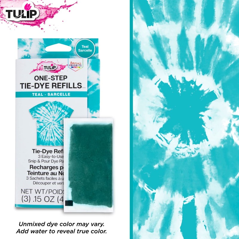 Tulip One-Step Tie-Dye Kit , 3 Fabric Dye Refill Packs,