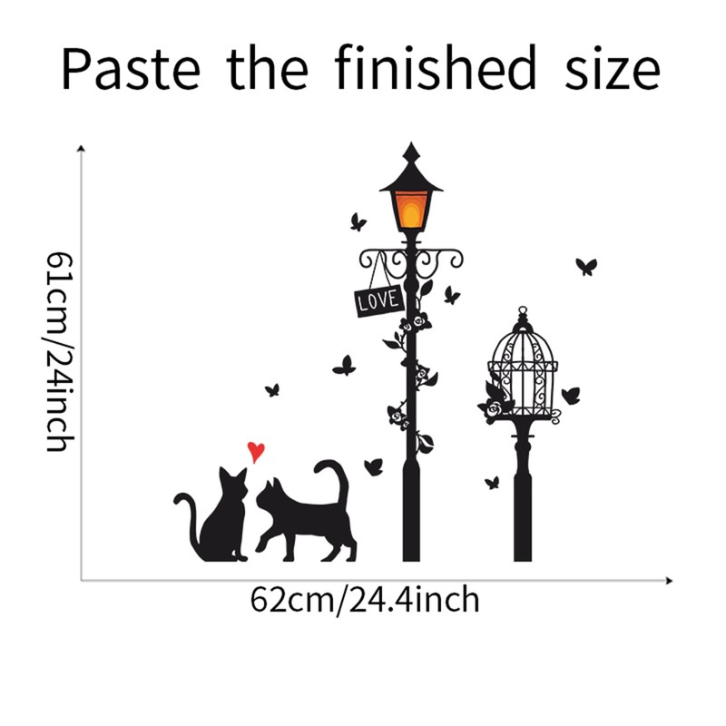 ZARROUEA Wall Sticker (Cats, Dogs, Animals, Street Lights, 3D Sticker