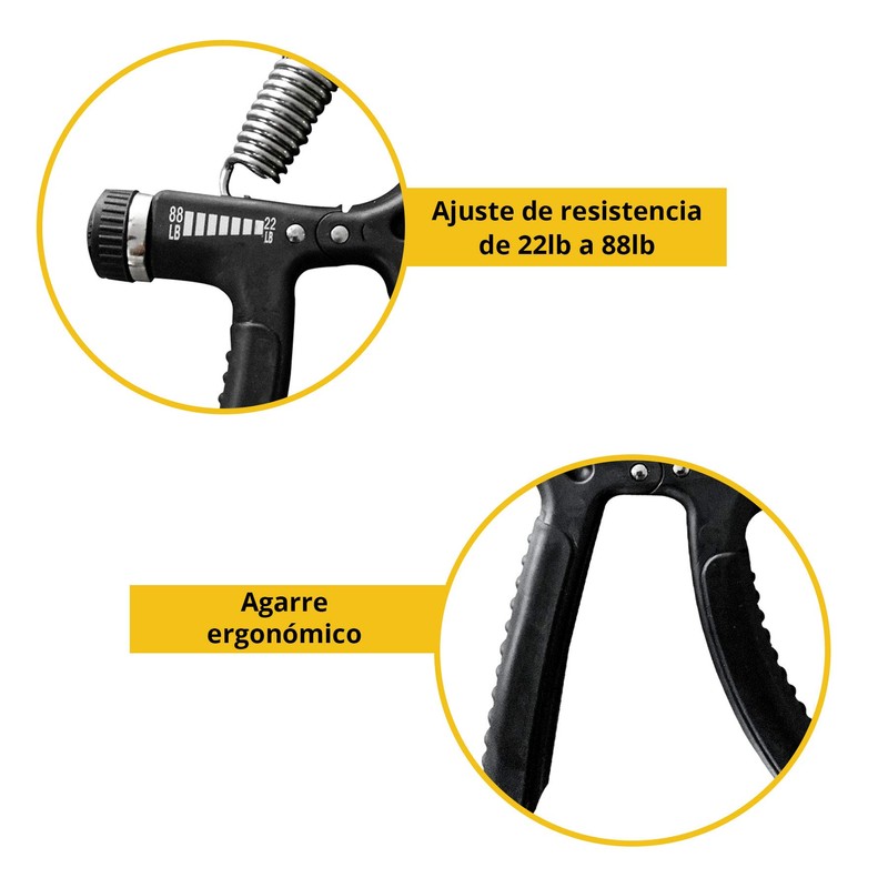 Tayga fortalecedor de mano ajustable resistencia hasta 88 lb