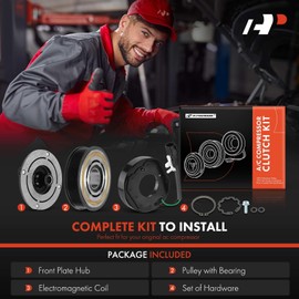 A-Premium Air Conditioner AC Compressor Clutch Kit Compatible with Ford Explorer 2011-2015 3.5L, Police Interceptor Utility 2013-2015 V6 3.7L