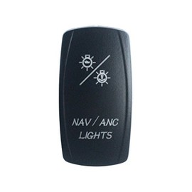BANDC NAV/ANC Lights Rocker Switch On-Off-ON Blue LED Dpdt/7 pins 12v/24v Waterproof IP 66 Marine Boat Car