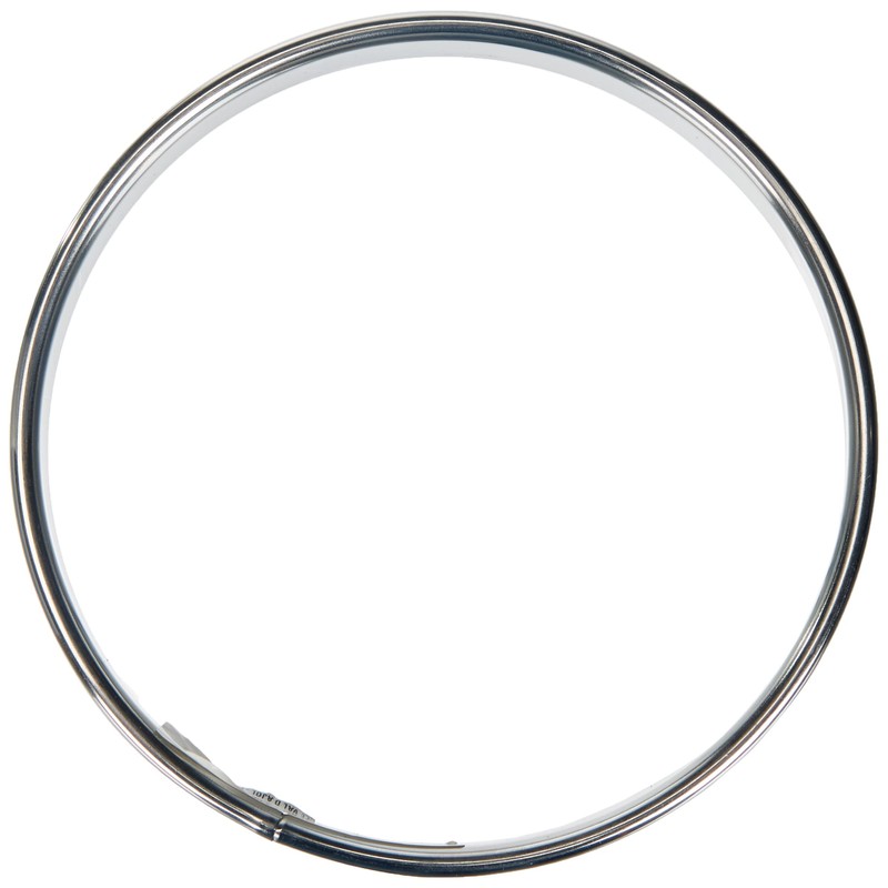 De Buyer Circular Tart Frame with Rolled Edge, Stainless Steel,