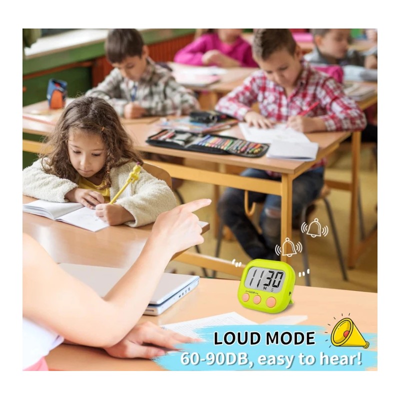 Magnetic Digital Timer Classroom for Kids Large Display Clock Loud
