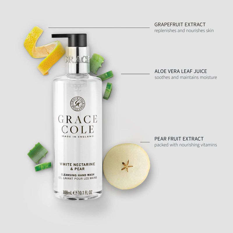 Grace Cole Hand Wash 300ml White Nectarine & Pair