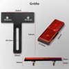 evermotor Universal Motorcycle E4 Reflector Rear Narrow Red with Short