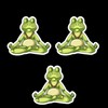 Phone Stickers (3) Mini Frog Stickers | 1" Meditating Frog