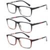 CHOFILORD 3 Pack Reading Glasses for Women Men Blue Light