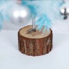 1to3 Blue Mini Christmas Tree w/Feather Ornament Cedar Home Office