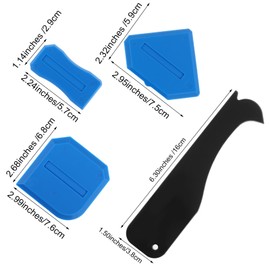 4 Pcs Caulking Tool Compatible With Sealant Grout Finishing Sealing Silicone Sealant Finishing Tool Grout Scraper Reuse Scraper Blue Caulk Kit For Kitchen Bathroom Floor Caulking Cleaning Sealing
